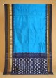 Turquoise and Navy Blue Pure Silk Patola Saree